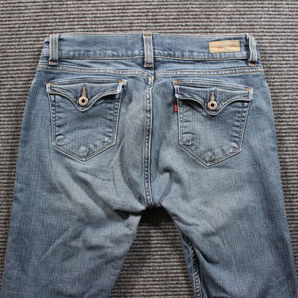 Levi's 542 Jeans Women's 12 Light Wash Straight Pencil Flap Pockets Stretch - Picture 6 of 9